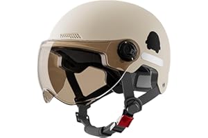 SALYEELULY Casco Patinete Electrico Adulto | Casco para Patinete Electrico | Casco con Visera para Patinete Electrico | Casco con Goggle Casco para Hombres Mujeres | Casco De Bicicleta De Montaña para Patineta