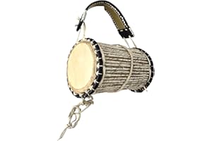 ERO AKOMOLEDE YORUBA Lingoberry Handmade Talking Drum (Gangan) for Kids and Adults – Authentic Nigerian Yoruba Drum with Beater Stick – Traditional African Percussion Instrument. (Medium)