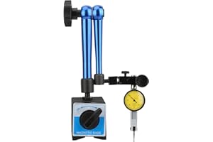 QINLORGO Support de base magnétique réglable,Support de base magnétique flexible avec comparateur à cadran indicateur de jauge Stabilité supérieure Bleu La longueur totale est de 350 mm(60x50x55mm)