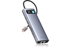 ‎BASEUS Baseus WKWG060013 Stacja Dokująca Usb, Srebrny/Szary, 9 w 1