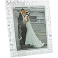 Widdop and Co Juliana Wedding Day Mr & Mrs 8 X 10 Glass Mirror Photo Frame WG60880