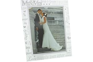 WIDDOP AND CO Juliana ślub Dzień Pan & Mrs 8 x 10 szklana ramka na zdjęcia WG60880