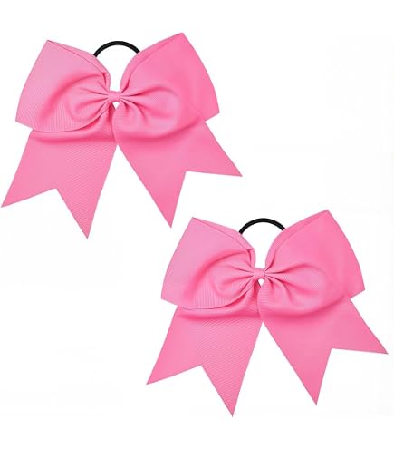BBTDIN Fiocco Per Capelli A Coda Di Cavallo, Tema Calcio, Bianco, 20 Cm, Nastro Grosgrain, Per Bambine E Ragazze Tifose