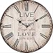 Produktbild leise Wanduhr Vintage look Live Laugh Love