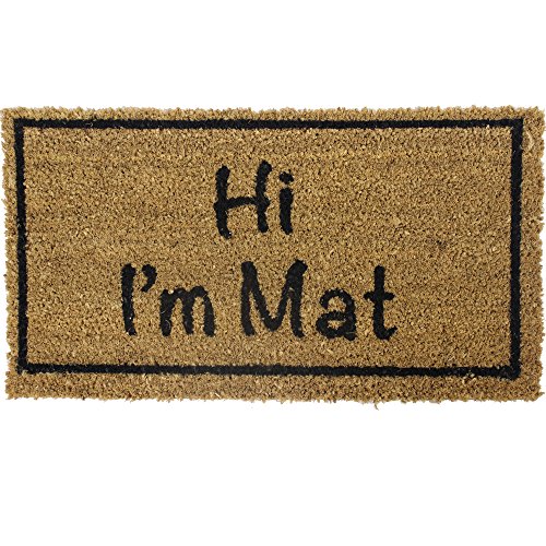 JVL Fußmatte „Hi I’m Mat“, PVC und Kokosfaser, 33 x 60 cm - 4