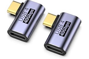 LUIRSAY USB C Winkelstecker 90 Grad, 2PCS USB C Winkelstecker 40Gbps, PD100W und 8K@60Hz, USB C 90 Grad Adapter für Steam Deck, Switch, ROG Ally, iPhone16/15, MacBook Pro, iPad Pro,Tablet, Sumsung Phone