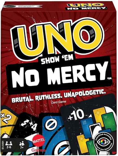 Mattel Games UNO Show ‘em No Mercy Card Game for Kids, Adults & Family…