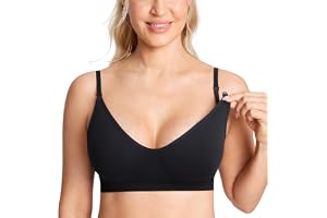 MOMANDA Sleep Nursing Bras for Breastfeeding Seamless Wirefree Maternity Bra V Neck Comfortable Bralette