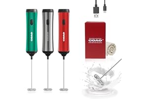 COAO ROSSO potente mini montalatte automatico portatile USB C ricaricabile Schiuma maker Agitatore per caffè Montalatte Frusta per schiumare il latte Piccolo per bambini caffe regalo