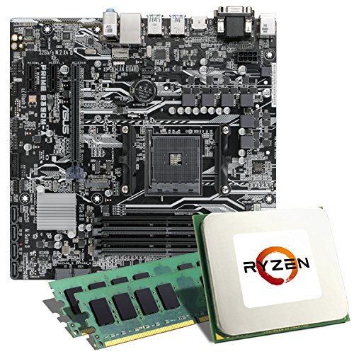 AMD Ryzen 7 1700X / ASUS PRIME B350M-A / 16GB Mainboard Bundle | CSL PC Aufrüstkit | AMD Ryzen 7 1700X 8x 3400 MHz, 16GB RAM, GigLAN, 7.1 Sound, USB 3.1 | Aufrüstset | PC Tuning Kit