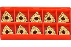 Artillery Inserti Tornio, 10 Pezzi WNMG 432/WNMG0804 Portautensili per Tornitura Lama in Metallo Duro con Scatola di Immagazzinaggio