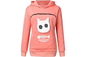 Susenstone Sweat A Capuche Femme Chat Hiver Chaud Pas Cher A La Mode Sweatshirt S Respirant Poche Kangourou pour Porter Un Chat Hoodies