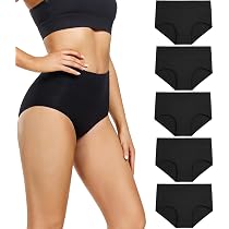 Culottes Femmes Oliaekd - Lot De 6 - Coton 95% - Taille Haute Ventre Plat - Confort Menstruel/Grossesse