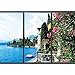 Produktbild Vlies Fototapete PREMIUM PLUS Wand Foto Tapete Wand Bild Vliestapete - Gardasee Wasser Italien Blumen Blüten - no. 3050, Größe:208x146cm Vlies