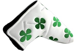 FINGER TEN Putter Golf heacover Homme Femme Cuir Housse de Protection Durable Léger Value Pack, Putter de Golf Couvre-Fer Crâne Trèfle pour Toutes Les Marques Scotty Cameron Ping Taylormade