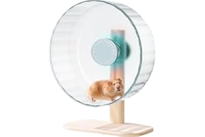 FUNSTERSTAIL Funsters Tail Super Silent Hamster Wheel 8.7 Inch, Magnetic Large Rat Wheel for Chinchilla, Gerbil, Guinea Pig, Cat, Mouse, Sugar Glider and Dwarf, Syrian Hamster Accessories (Peach Pink)