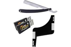SHAH TRADERS Bart-Schablone Rasiermesser Set für Herren Bart Beard Template Neck Beard Stencil Styling Beard Template Beard Line Styling