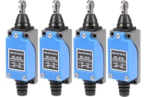 GUUZI 4 piezas Interruptor de Límite Momentáneo de Embolo de Rodillo Cruzado ME-8122 1NC + 1NO para Interruptor de Puerta de Impresora 3D de Molino CNC 0~250V/5A