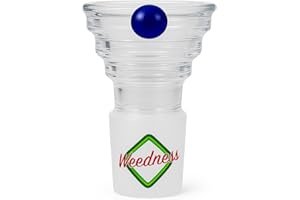 WEEDNESS Testa di vetro Bong 14,5 mm Taglio a 3 livelli - Testa plug-in Adattatore Chillum Accessori Testa Testa Attacco Ciotola