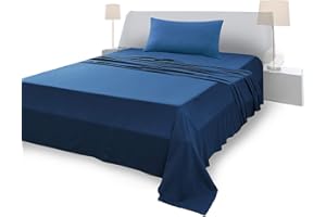 FARFALLAROSSA Sabanas 120 x 190 - Juego Sábanas 120x200 3 Piezas Algodón con Bajera 120x190 Ajustable, Encimera Cama 120 y 1 Fundas de Almohada 50x80cm