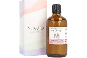 NIKURA Nag Champa Fragrance Oil - 100ml | for Gifts, Diffusers, Candle Making, Soap Making | Great for use in Bath Bombs, Perfume Oil, Perfume Scents | Vegan & UK Made