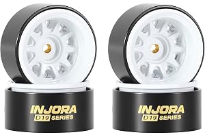 INJORA D19 0,7 tum mässing pärllås hjul för 1/30 axial SCX30, W7007
