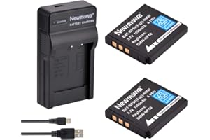 Newmowa NP-50 Zapasowa bateria (2-pak) i przenośna ładowarka USB do Fujifilm FinePix F100fd; FINEPIX F200EXR; FinePix F300EXR; FinePix F50fd; FinePix F550EXR; FinePix F600EXR