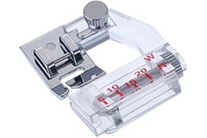 STORMSHOPPING 5mm to 20mm Adjustable Bias Binder Binding Foot for All Low Shank Snap-On Singer, Brother, Babylock, Euro-Pro, Janome, Kenmore, White, Juki, New Home, Simplicity, Elna and More