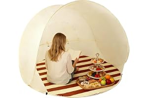 Strandtält - 3/4 Person Easy Pop UV-skydd, högklassigt syntetiskt tillbehörsfodral, kapell | Skugga med ventilerande nätfönster för utomhuscamping Picknick Garden Backyard Park Travel Vacation