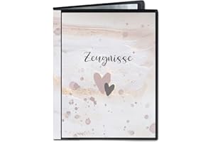 ‎MINILINO Minilino Zeugnismappe 20 Premium Klarsichthüllen A4 [SCHUTZ UND AUFBEWAHRUNG VON ZEUGNISSEN] Dokumentenmappe für Unterlagen in der Grundschule | Ordner für Zeugnisse (Aquarell rosa)