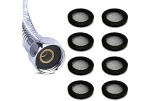 NIANOPKM Packung mit 8 Gummischeiben, Dichtung mit Sieb, 24,5 x 16 mm Ø für 3/4"-Zulaufschlauch-Gewindeanschluss