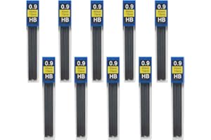 DDKY 120 Pièces Mine de Crayon, Mine de Crayon 0,9 mm, Mine de Crayon Automatique Pas Facile à Casser, Écriture Lisse et Claire, Crayon Automatique pour Le Bureau et l'école Croquis Écriture Dessin