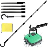 TUIBEIDAMAI Pool Robot Hooks with Telescopic Pole 185cm, Pool Vacuum Sweeper Hooks, Pool Vacuum Grip Hook, Hooks for All Robo