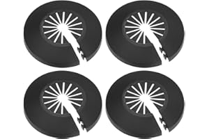 M METERXITY 4-Pack Pipe Cover Decoration, Suit for 14mm-28mm Outer Diameter Flange Water Pipe Escutcheon Water Pipe Drain Line Cover for Radiator Pipe/Water Drain Tube [Black]