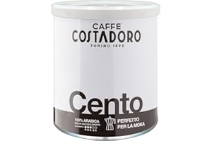 CAFFE' COSTADORO Caffè Costadoro - Costadoro Cento, 100% Arabica, Macinato - Lattina da 250g