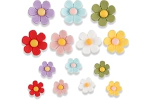 MAXMOC 14 Stück Blumen Süß Kühlschrankmagnete, 7 Farben Zwei Blumengrößen Kühlschrank Magnete,3D Kleine Dekorative Kühlschrankmagnete für Whiteboard,Kühlschrank,Küche,Büro und Klassenzimmer