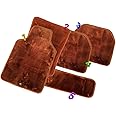 FLAK Tech Car Plush Foot Mats 5 Pieces Universal Fit (L)