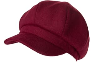 Fancet Winter Hat for Women Ladies Baker Boy Newsboy Cabbie Cap Satin Lined Hat Visor Beret Peaked Hat