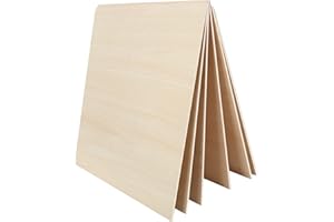 Dofiki 6 Stück 3mm Birkensperrholz 300 x300 x3 mm Birkensperrholz Plättchen für Laserschneidetacks Holz Brennen DIY Sperrholzplatte