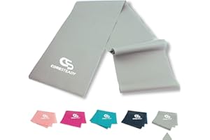 ‎CORESTEADY Coresteady Gymnastikband für Männer und Frauen – Fitnessband ohne Zurückschnellen für Krafttraining – Gummiband Sport für Fitness, Pilates, Physio und Yoga – Mit Trainingsanleitung