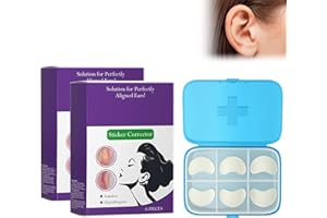 UTAPOSSIN Ohrkorrektur Sticker für konkave Ohren, Ohrlappen-Unterstützungs-Patches, mit Silikon-Kosmetik-Ohrpflaster zur Schaffung eines V-förmigen Gesichts und natürlicher Ohrkonturen, 12 Stück