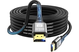 Jojobnj Câble HDMI 2.0 Haute Vitesse 10m - 4K@60Hz 18Gbps, Ultra HD, Ethernet, Audio Retour, HDR - Compatible Xbox, PS5/PS4, HDTV, Ordinateur Portable