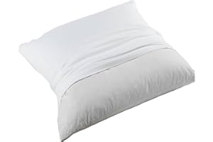 Douceur D'Intérieur Molton Poszewka na Poduszkę, Biały, 65 x 65 cm