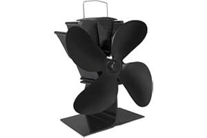 YRHome Ventilatore a 4 pale per camino, senza corrente, per stufe, stufe, stufe, stufa, funzionamento silenzioso, per stufa a legna, legna, camino, per stufa a a legna, camino, ecologico