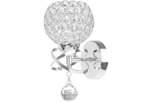 PETITES ECREVISSES Lampada da Parete Moderno Cristallo Applique da Parete E27 Industriale Lampadario Da Soffitto Creativa Per Corridoio Scale Ingresso Camera da Letto per Bambini (Argento)