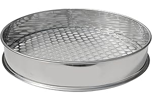 perfk Setaccio per indovinelli da giardino, setaccio per fagioli alimentari, setaccio per invasatura da giardino, attrezzo da giardinaggio, 15 MM