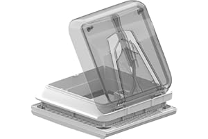 Oblò Vent 28 F Crystal Fiamma Interno Bianco Neutro con Zanzariera per Bagno Camper Van