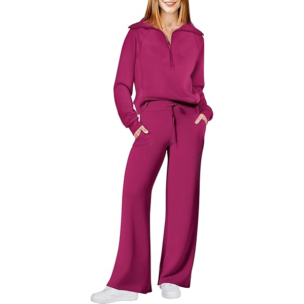 Survetement Pieces Femme Women Piece Outfits Fleece Sweatsuit