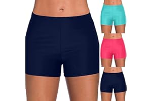 PINTUTU Short de Bain Femme Bas de Maillot de Bain Shorty Sport Shorts de Plage Size S - XXL