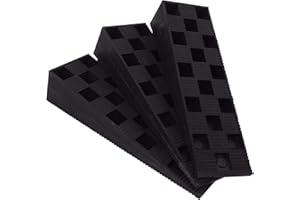 SKIR'CO (8 szt.) Czarne plastikowe żebrowane kliny, 149 x 45 x 30 mm do poziomowania i odstępów, zazębiające się kliny